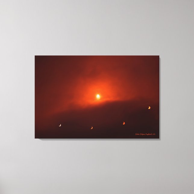 Solar Eclipse over Somerset, 2015 Canvas Print (Front)