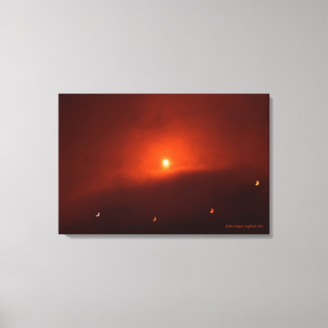 Solar Eclipse over Somerset, 2015 Canvas Print (Front)