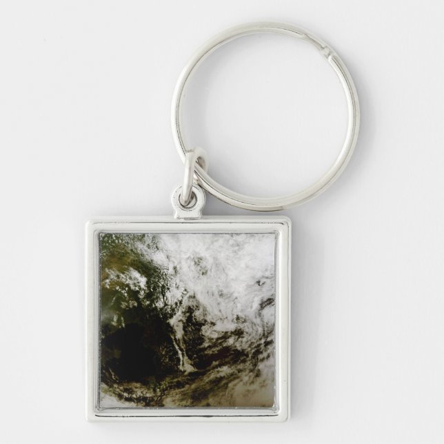 Solar eclipse over southeast Asia Key Ring (Front)