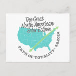 Solar Eclipse Path of Totality United States Postcard<br><div class="desc">A way to commemorate the big day -- The American Solar Eclipse</div>