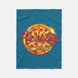 Solar Eclipse Pizzality Eclipse Pizza Illustration Fleece Blanket