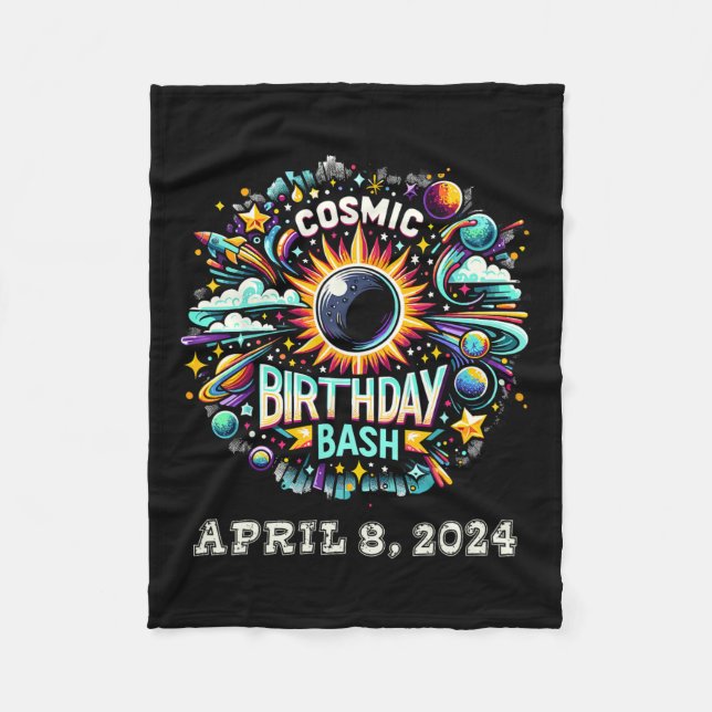 Solar Eclipse Shirt 2024  Fleece Blanket (Front)
