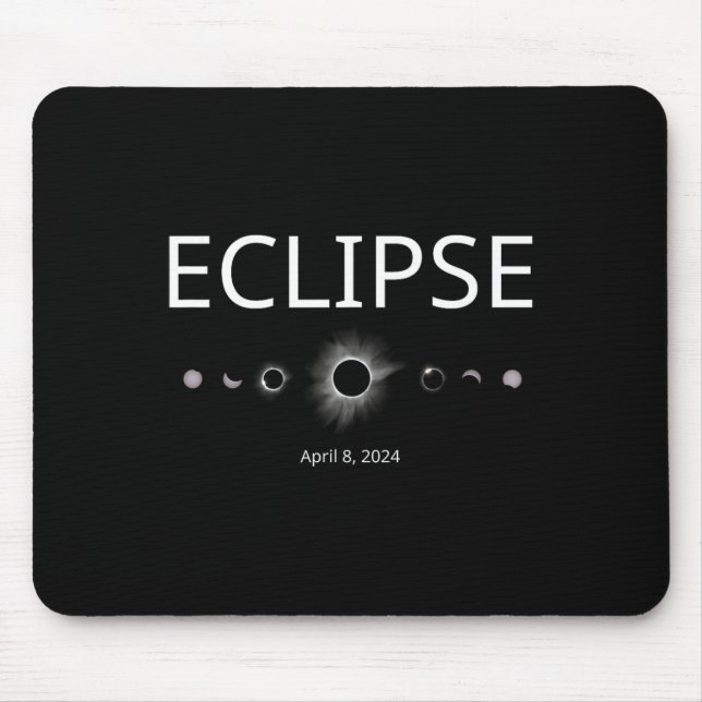 Solar Eclipse Shirt 2024 Total Eclipse Phases  Mouse Pad (Front)