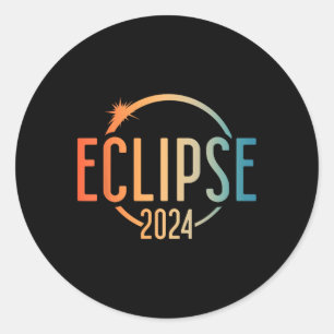 Solar Eclipse Shirt 2024 Total Solar Eclipse 4.08. Classic Round Sticker