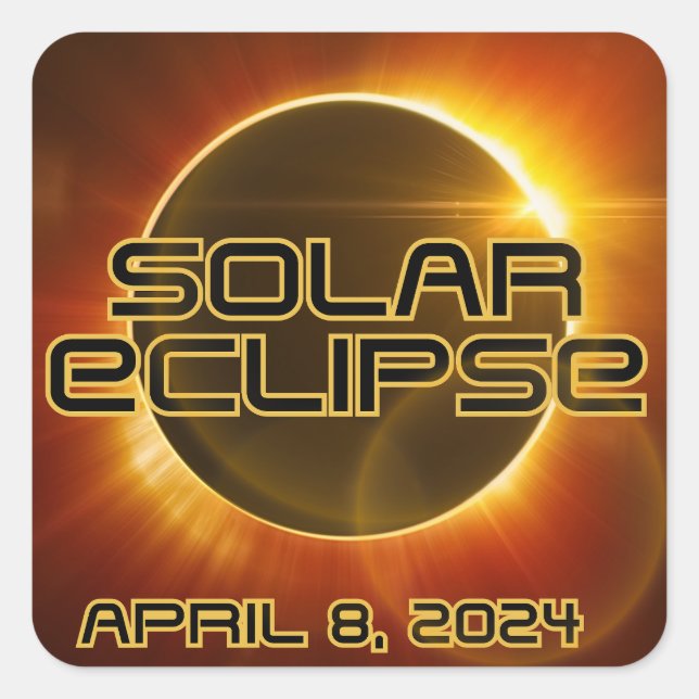 Solar Eclipse  Square Sticker (Front)