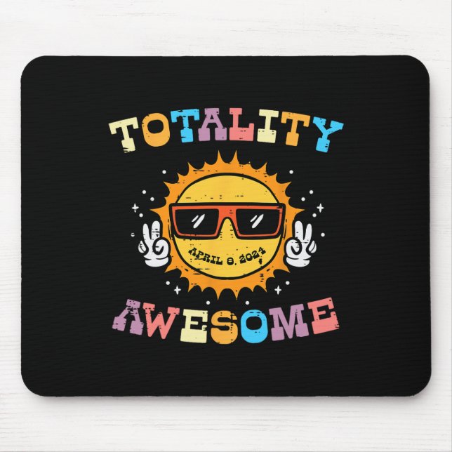 Solar Eclipse Sun Totality Awesome 04.08 2024 Kids Mouse Pad (Front)