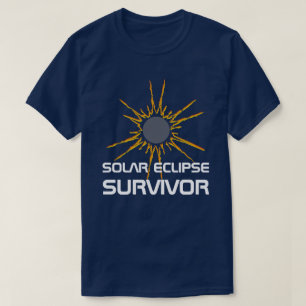 Solar Eclipse Survivor funny customisable T-Shirt