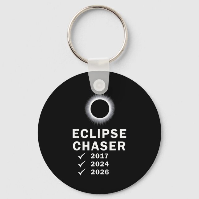 Solar Eclipse Total Eclipse Design Key Ring (Front)
