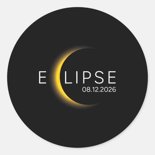 Solar Eclipse Total Solar Eclipse Classic Round Sticker (Front)