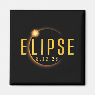 Solar Eclipse Total Solar Eclipse Illustration Magnet