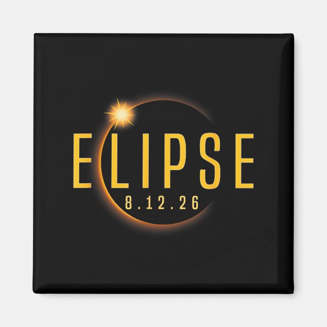 Solar Eclipse Total Solar Eclipse Illustration Magnet (Front)