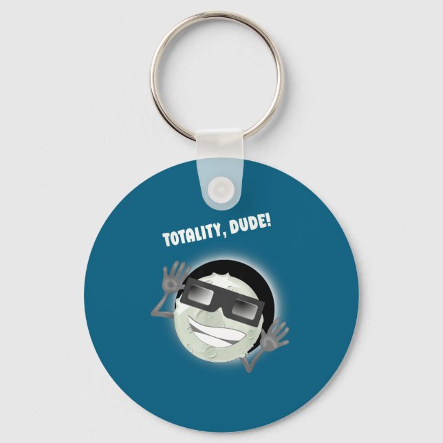 Solar Eclipse Totality Dude Key Ring (Front)