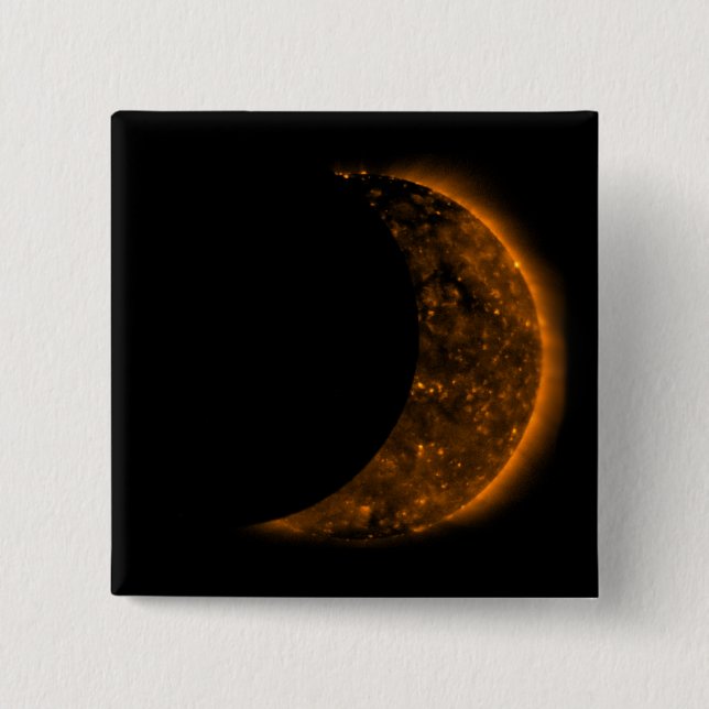 Solar Eclipse Transit 15 Cm Square Badge (Front)