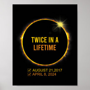 Solar Eclipse Twice In A Lifetime 2024 Solar Eclip Poster