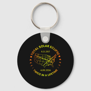 Solar Eclipse Twice In Lifetime 2024 Total Solar E Key Ring