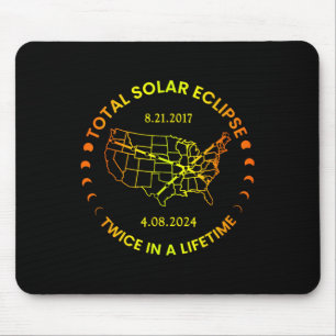 Solar Eclipse Twice In Lifetime 2024 Total Solar E Mouse Pad