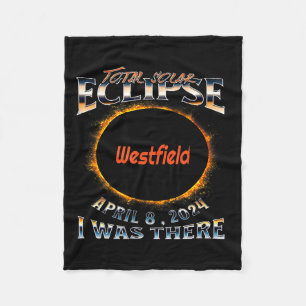 Solar Eclipse Westfield Indiana There Illustration Fleece Blanket