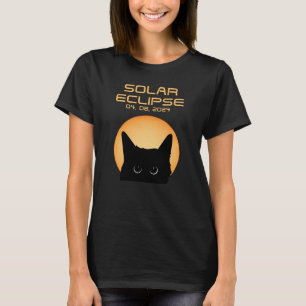 Solar Eclipse with Cat  T-Shirt