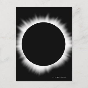 Solar Eclipse with Corona Postcard