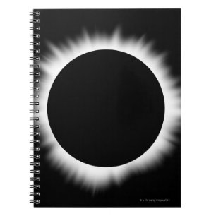 Solar Eclipse with Corona Spiral Notebook