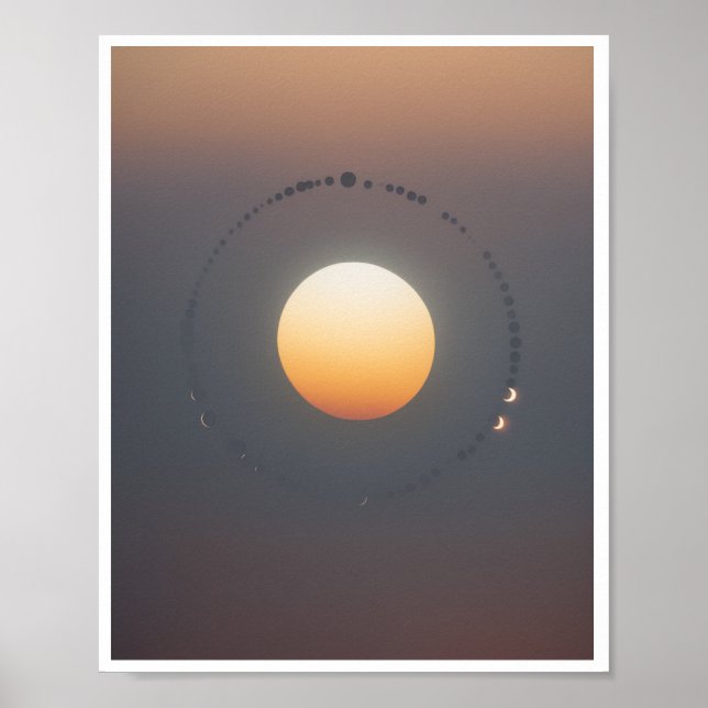 Solar eclipses sky background Wall Poster (Front)