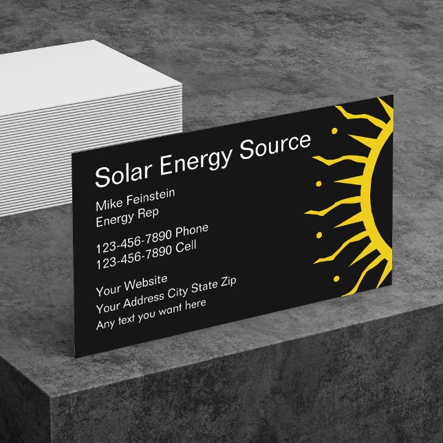Solar Energy Business Cards (Creator Uploaded)