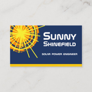 Solar Energy Engineer customisable Business Card