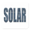 Solar energy photovoltaic panels with the word Sol