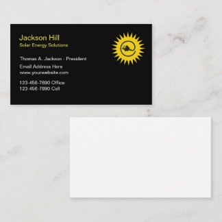 Solar Energy Solutions Business Card