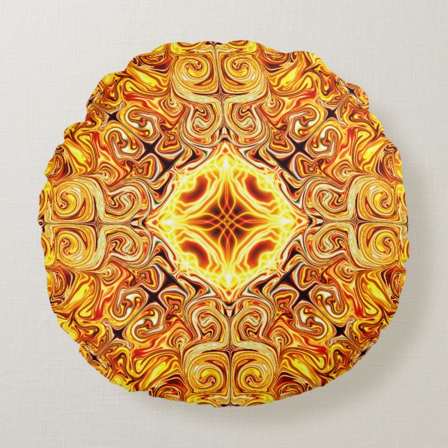 Solar Fire Round Cushion (Front)