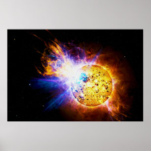 Solar Flare from the Star EV Lacertae EV Lac Poster