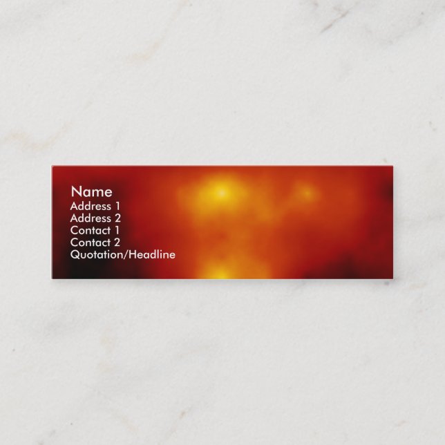Solar Flare Mini Business Card (Front)