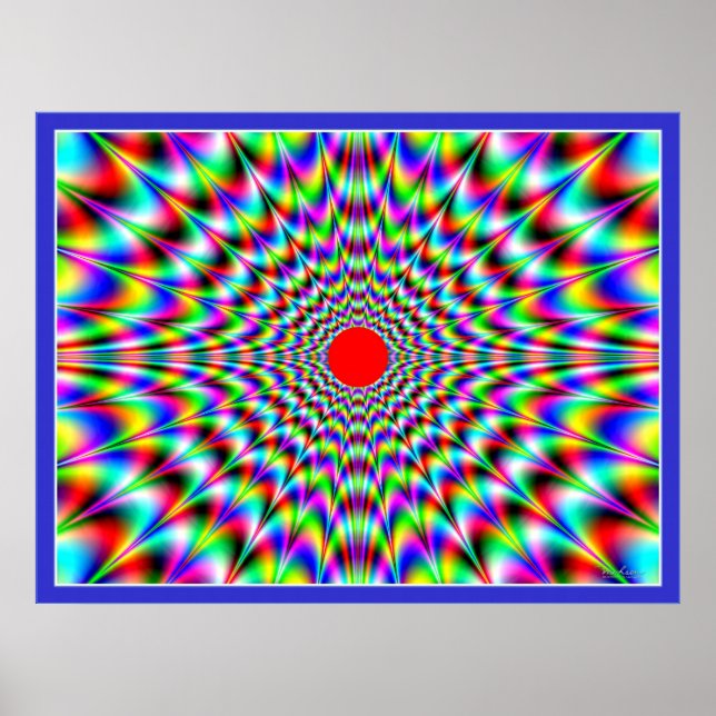 Solar Flare Optical Illusion Poster (Front)