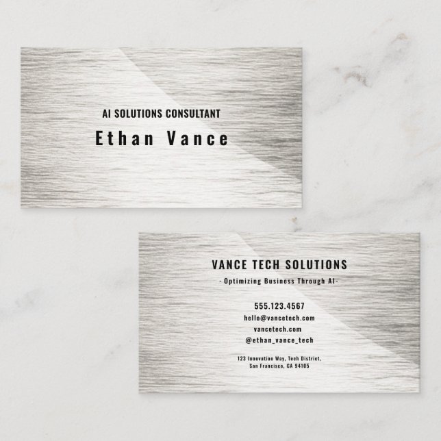 Solar Flare Silver  Business Card (Front/Back)