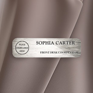 Solar Flare Silver Custom Name Tag