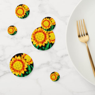 Solar Flare Sunflowers Confetti