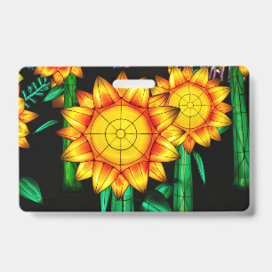 Solar Flare Sunflowers  ID Badge