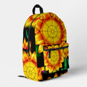 Solar Flare Sunflowers Printed Backpack