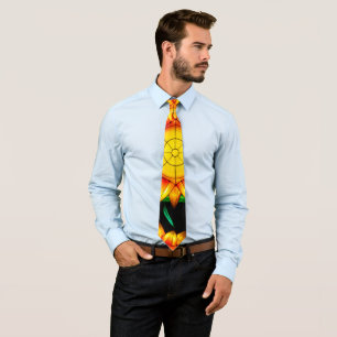 Solar Flare Sunflowers Tie