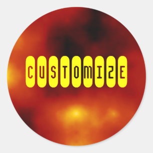 Solar Flare - Template Classic Round Sticker
