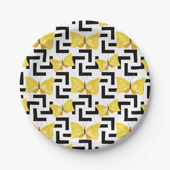 Solar Flower Paper Plate (Front)