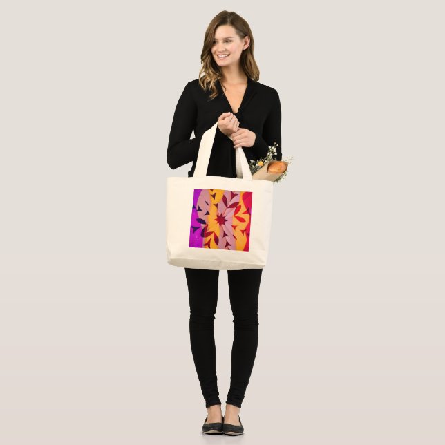 Solar Fragment abstract Geometric  Large Tote Bag (Front (Model))