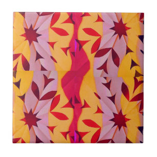 Solar Fragment abstract Geometric Tile