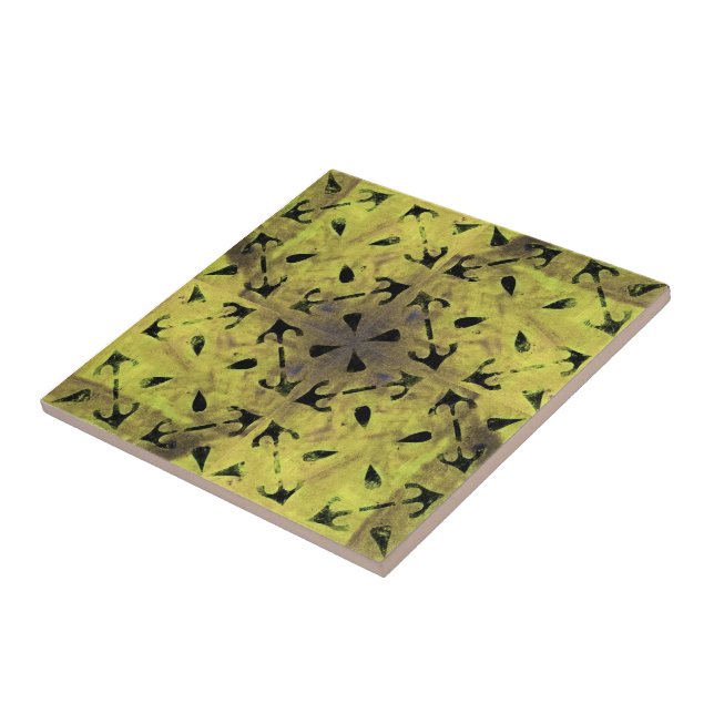 Solar Fragment abstract Geometric  Tile (Side)
