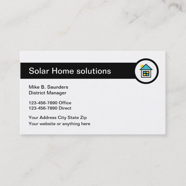 Solar Home Energy Business Card (Front)