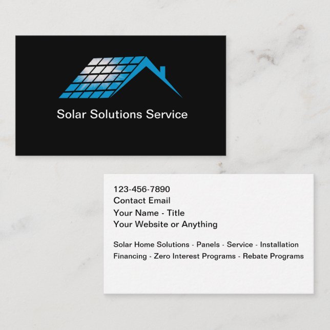 Solar Home Solutions Business Cards (Front/Back)