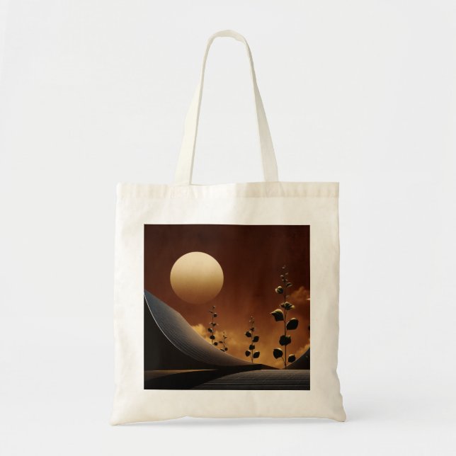 Solar Horizon Tote – Minimalist Solarpunk Design Bag (Front)
