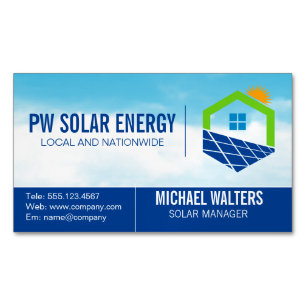 Solar House Power   Sky Magnetic Business Card