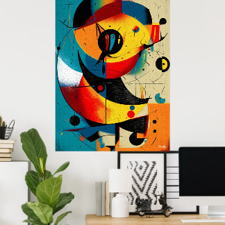 Solar Mid-Century Abstract Constructivist  Poster