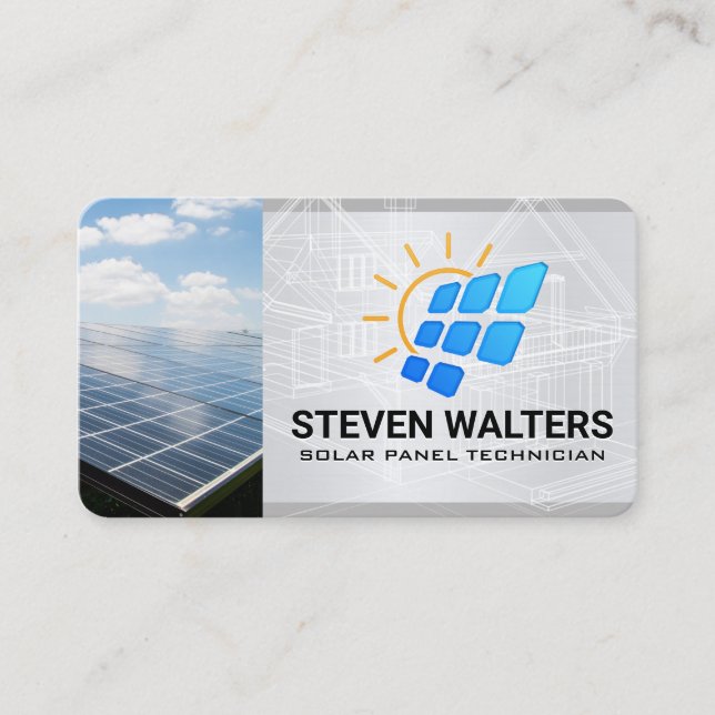 Solar Panel | AI Tech  Business Card (Front)